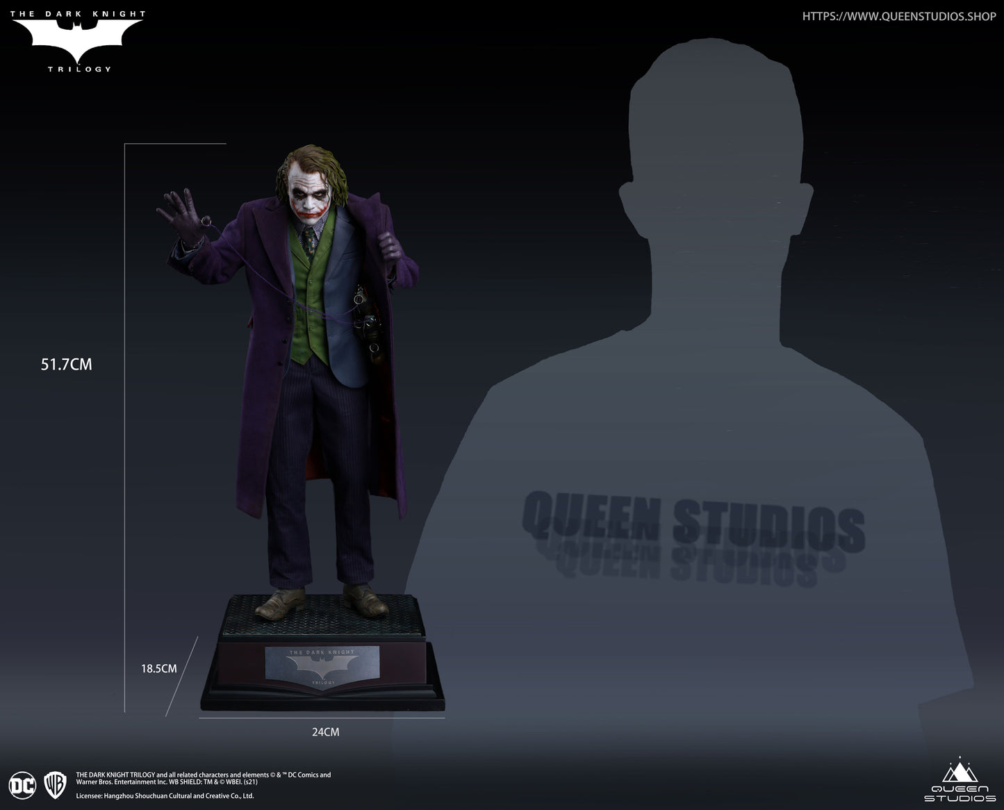 Queen Studios - The Dark Knight 1/4 Scale: The Joker