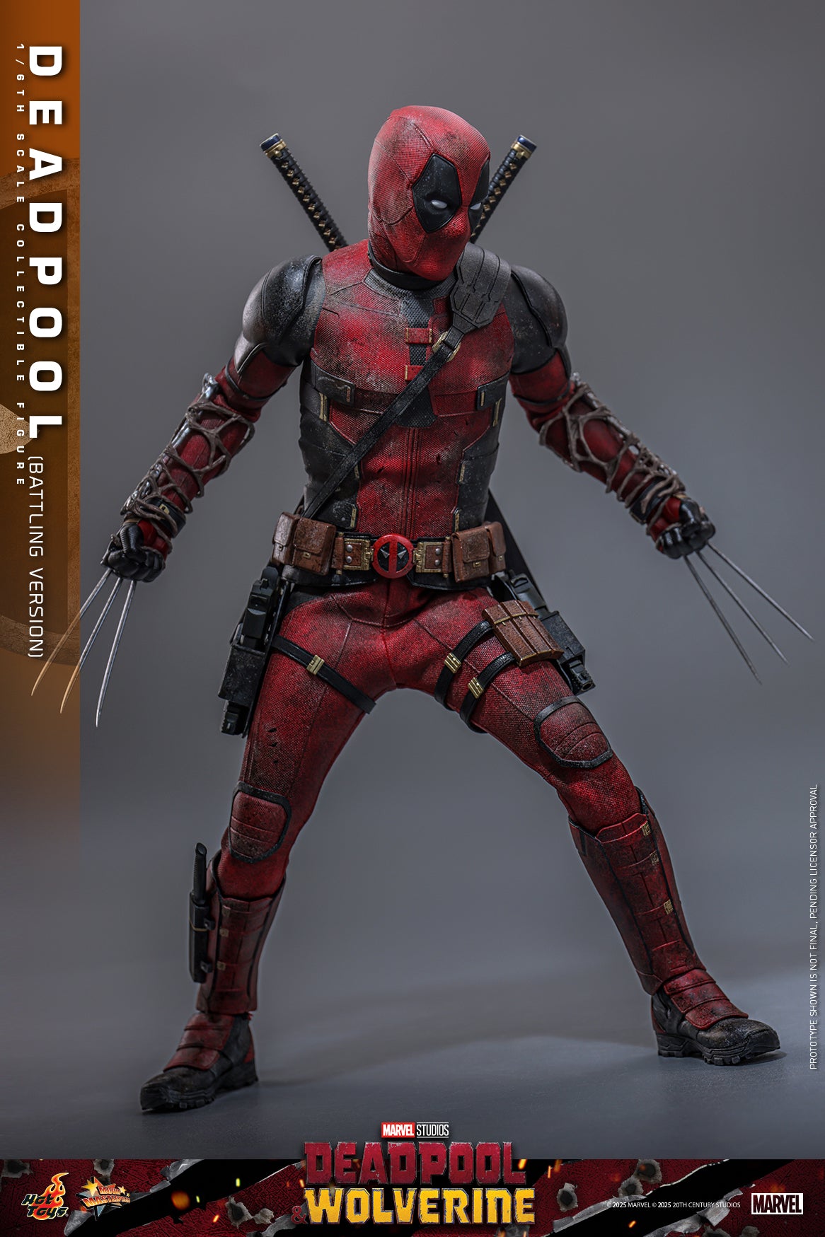 Hot Toys – MMS782 – Deadpool & Wolverine: 1/6th Scale Deadpool (Battling Version)