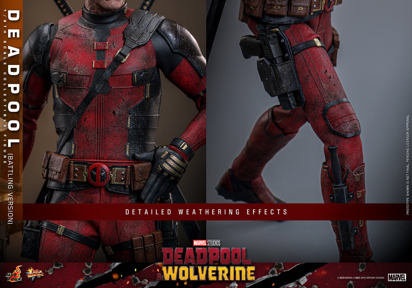 Hot Toys – MMS782 – Deadpool & Wolverine: 1/6th Scale Deadpool (Battling Version)