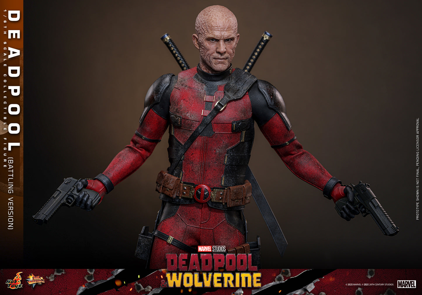 Hot Toys – MMS782 – Deadpool & Wolverine: 1/6th Scale Deadpool (Battling Version)