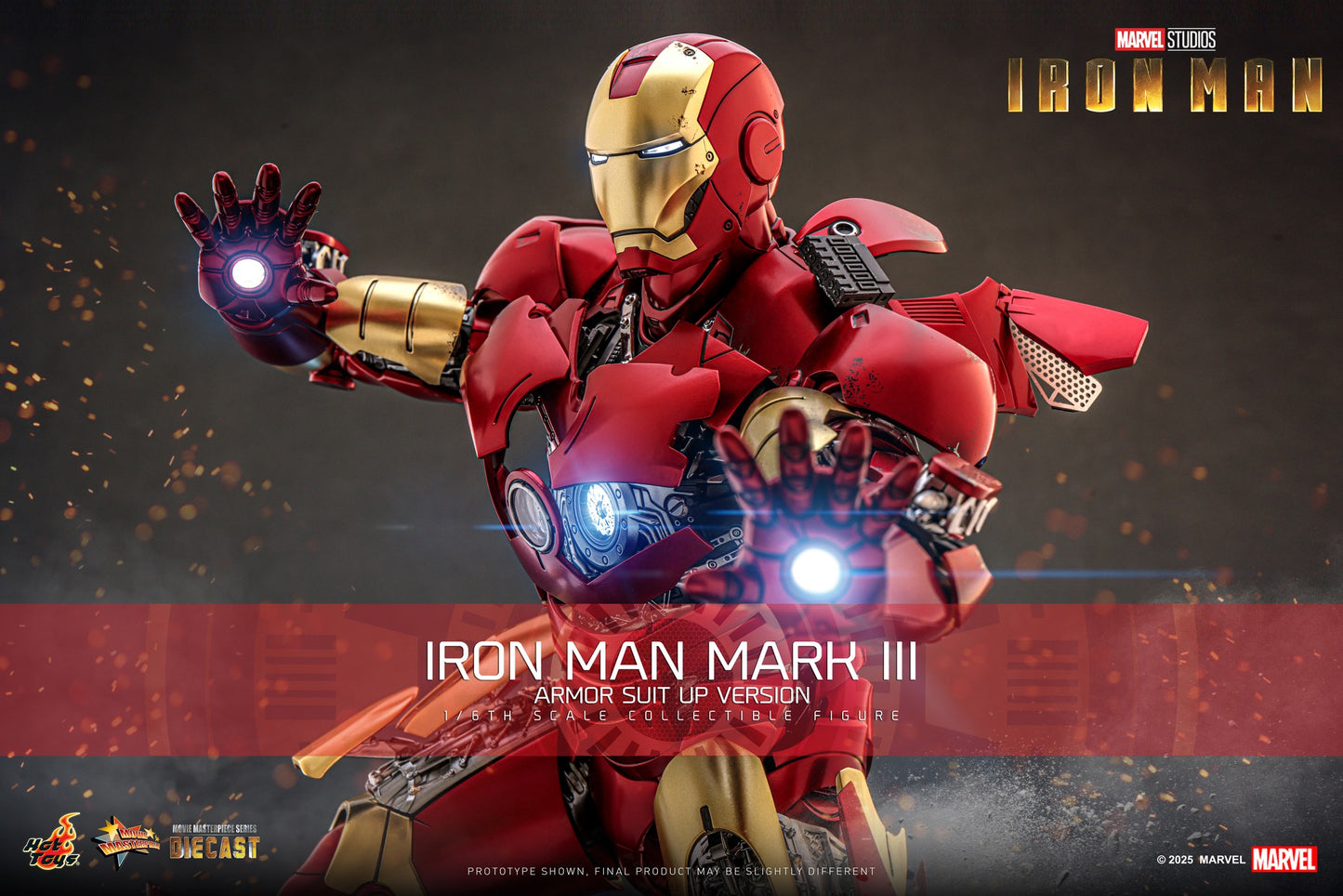 Hot Toys – MMS825D72 – Iron Man: Iron Man Mark III (Armor Suit Up Version) 1/6th scale Diecast Collectible Figure