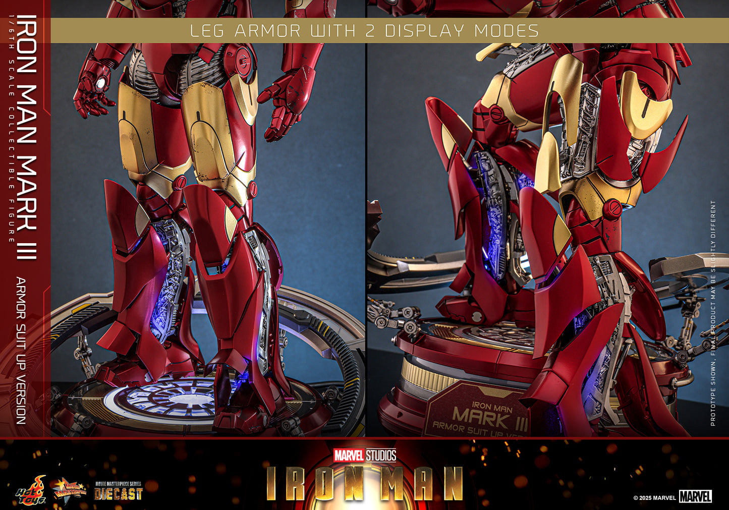Hot Toys – MMS825D72 – Iron Man: Iron Man Mark III (Armor Suit Up Version) 1/6th scale Diecast Collectible Figure