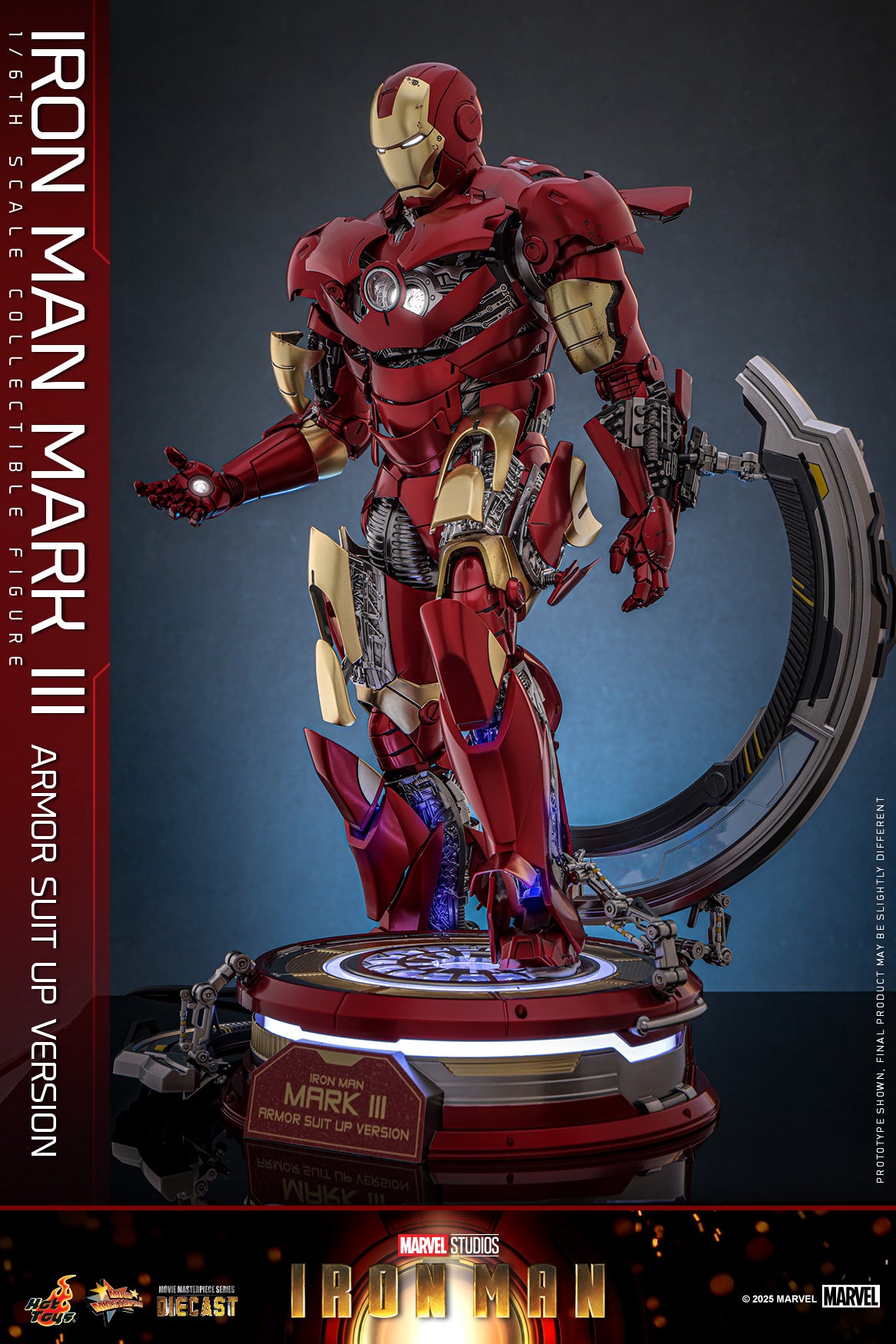 Hot Toys – MMS825D72 – Iron Man: Iron Man Mark III (Armor Suit Up Version) 1/6th scale Diecast Collectible Figure