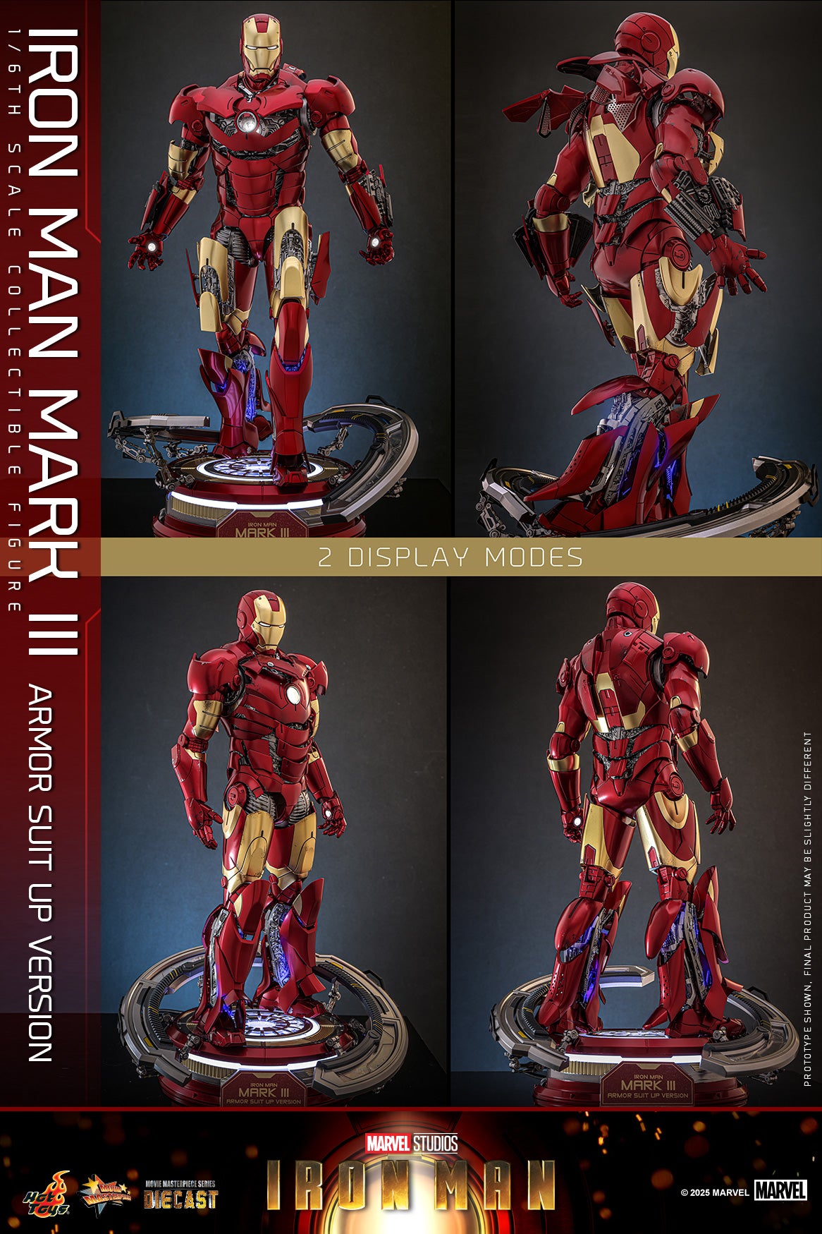 Hot Toys – MMS825D72 – Iron Man: Iron Man Mark III (Armor Suit Up Version) 1/6th scale Diecast Collectible Figure