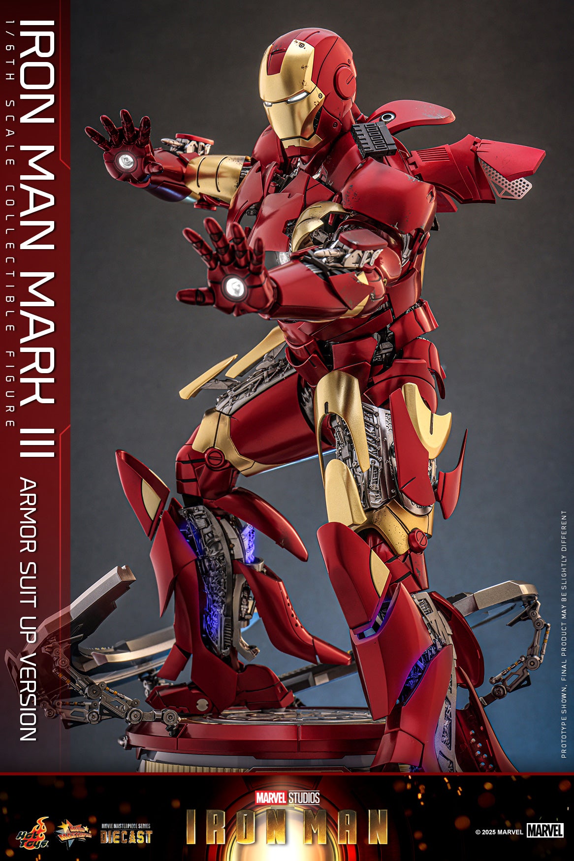 Hot Toys – MMS825D72 – Iron Man: Iron Man Mark III (Armor Suit Up Version) 1/6th scale Diecast Collectible Figure