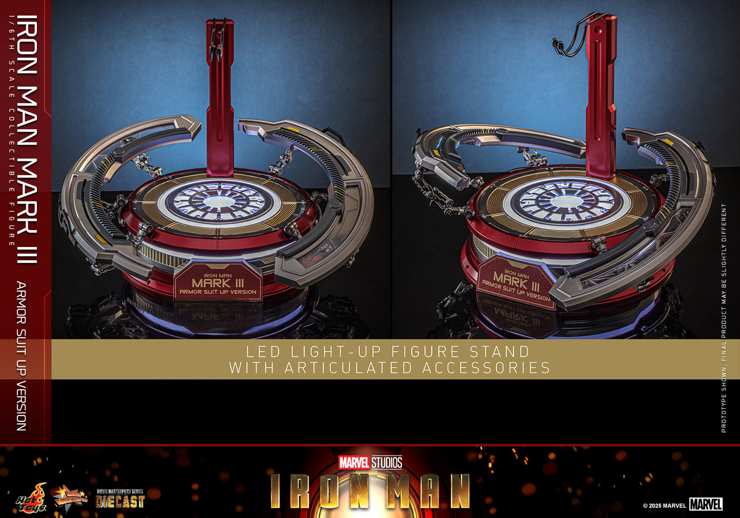 Hot Toys – MMS825D72 – Iron Man: Iron Man Mark III (Armor Suit Up Version) 1/6th scale Diecast Collectible Figure