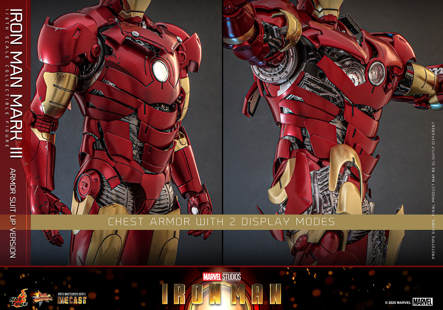 Hot Toys – MMS825D72 – Iron Man: Iron Man Mark III (Armor Suit Up Version) 1/6th scale Diecast Collectible Figure