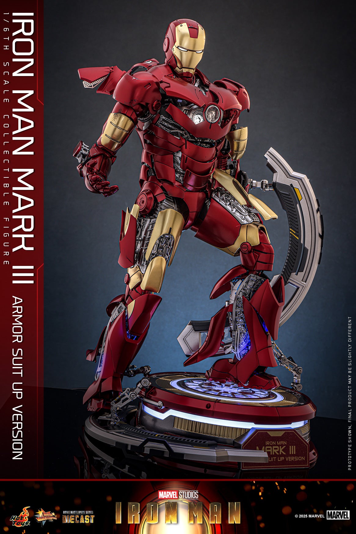 Hot Toys – MMS825D72 – Iron Man: Iron Man Mark III (Armor Suit Up Version) 1/6th scale Diecast Collectible Figure