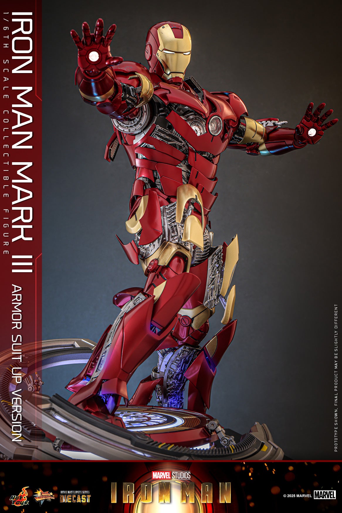 Hot Toys – MMS825D72 – Iron Man: Iron Man Mark III (Armor Suit Up Version) 1/6th scale Diecast Collectible Figure