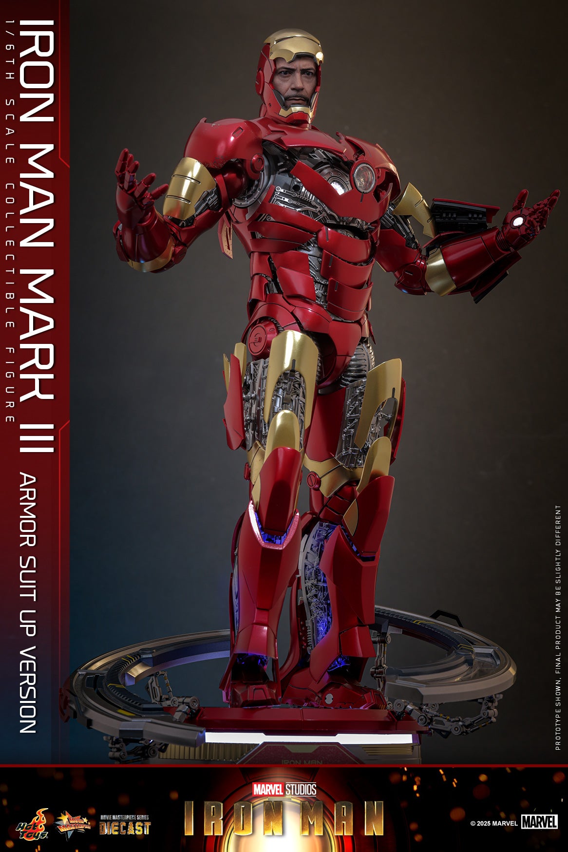Hot Toys – MMS825D72 – Iron Man: Iron Man Mark III (Armor Suit Up Version) 1/6th scale Diecast Collectible Figure