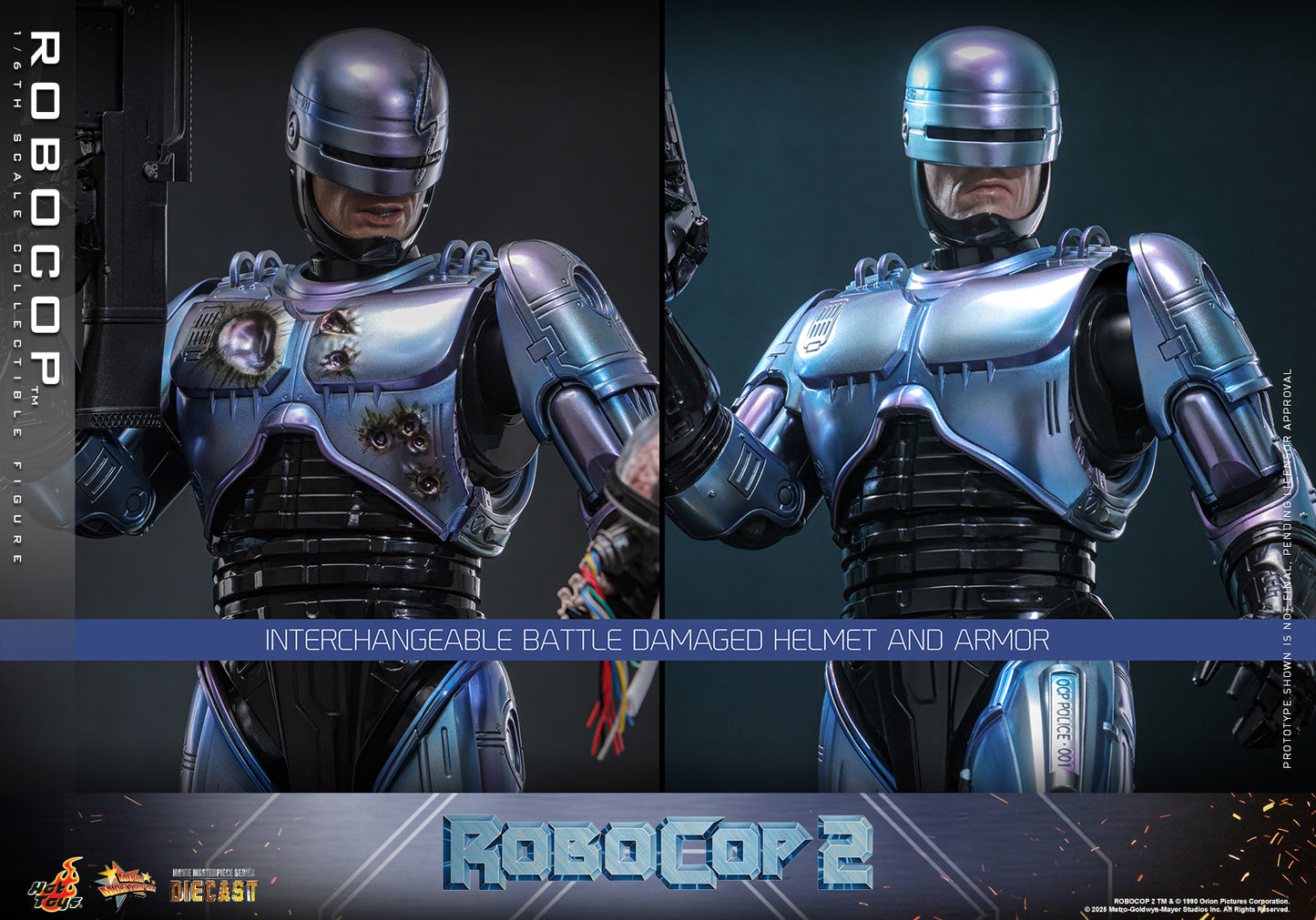 Hot Toys – MMS827D74 – Robocop 2: Robocop 1/6th scale Diecast Collectible Set
