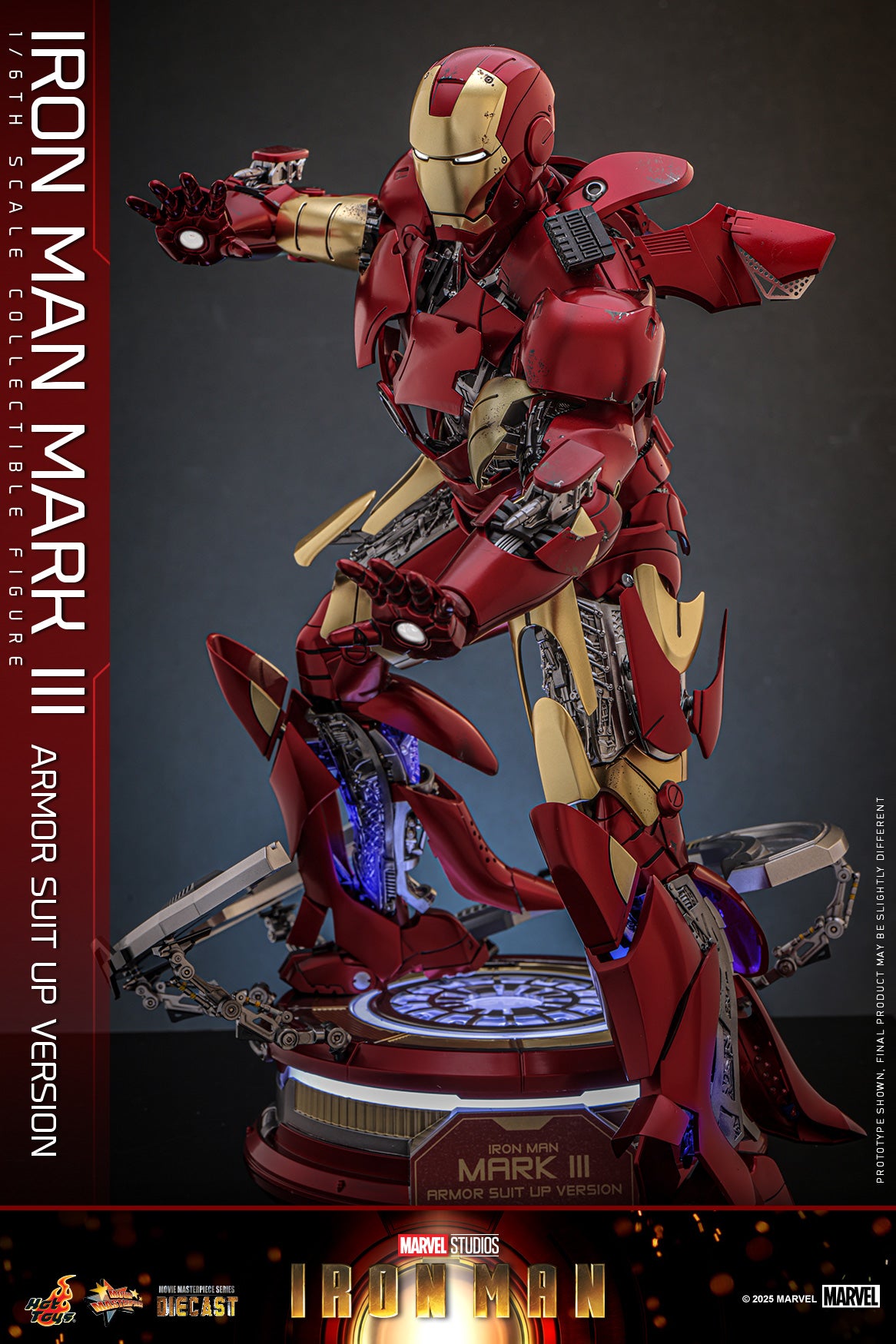 Hot Toys – MMS825D72 – Iron Man: Iron Man Mark III (Armor Suit Up Version) 1/6th scale Diecast Collectible Figure
