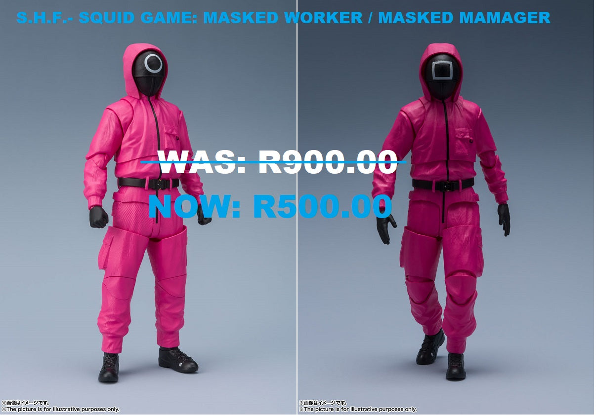 Black Friday Special - TAMASHII NATIONS - S.H.FIGUARTS - SQUID GAME - MASKED WORKER AND MASKED MANAGER - 2