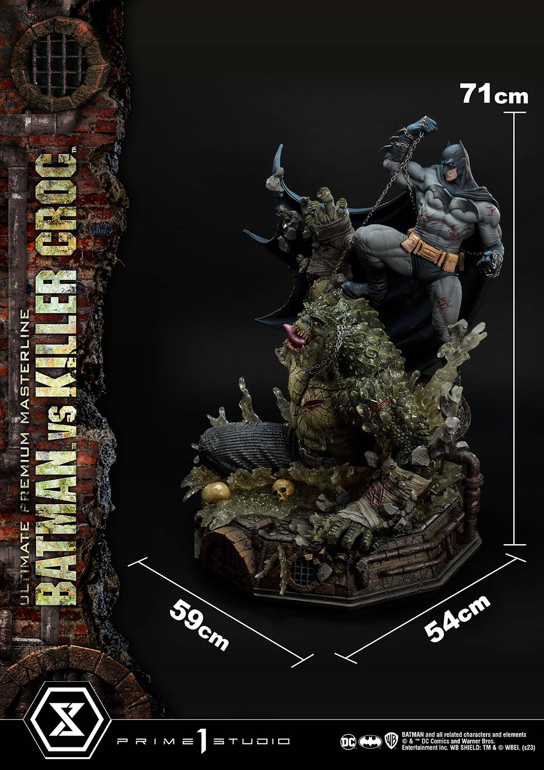 Prime 1 Studio - Batman (Comic): 1/4 Scale Batman Versus Killer Croc Deluxe Version