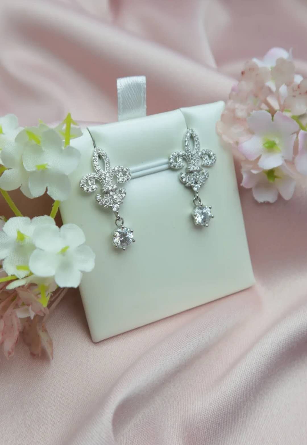 Moissanite / Silver 925 Earrings - Chandelier