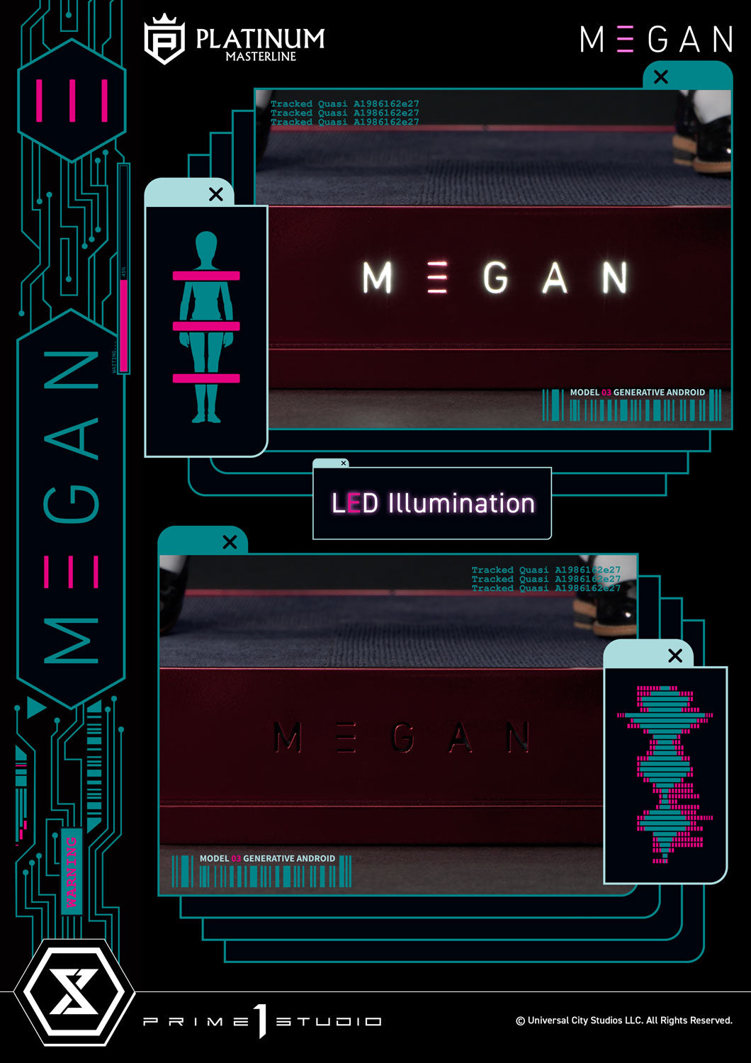 Prime 1 Studio Platinum Masterline - M3GAN (Film): 1/3 Scale M3GAN (Bonus Version)