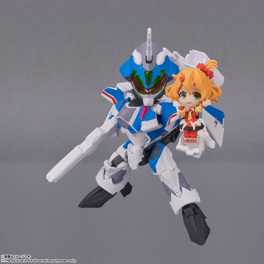 Tamashii Nations - Tiny Session - Macross Delta: VF-31J-Siegfried (HAYATE IMMELMANN USE) with Freyja Wion