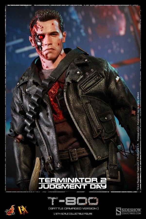 PRE-LOVED - Hot Toys - DX13 - Terminator 2: T-800 (Battle Damaged)