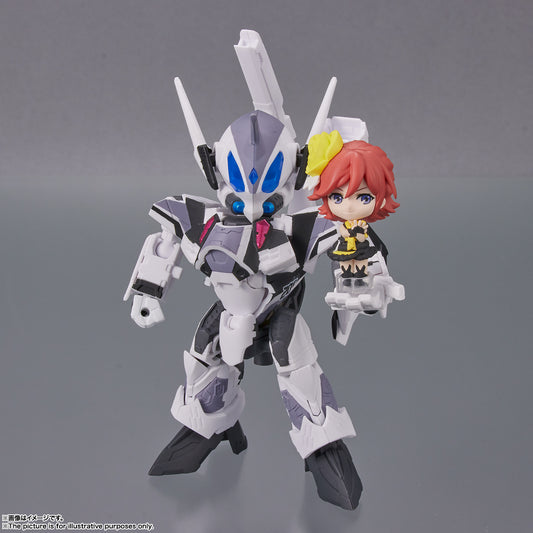 Tamashii Nations - Tiny Session - Macross Delta: VF-31F - Siegfried (Messer IHLEFELD Use) with Kaname Buccaneer