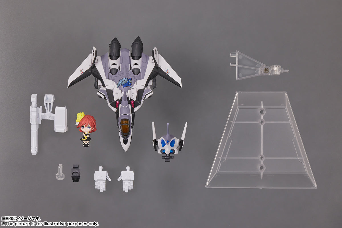Tamashii Nations - Tiny Session - Macross Delta: VF-31F - Siegfried (Messer IHLEFELD Use) with Kaname Buccaneer