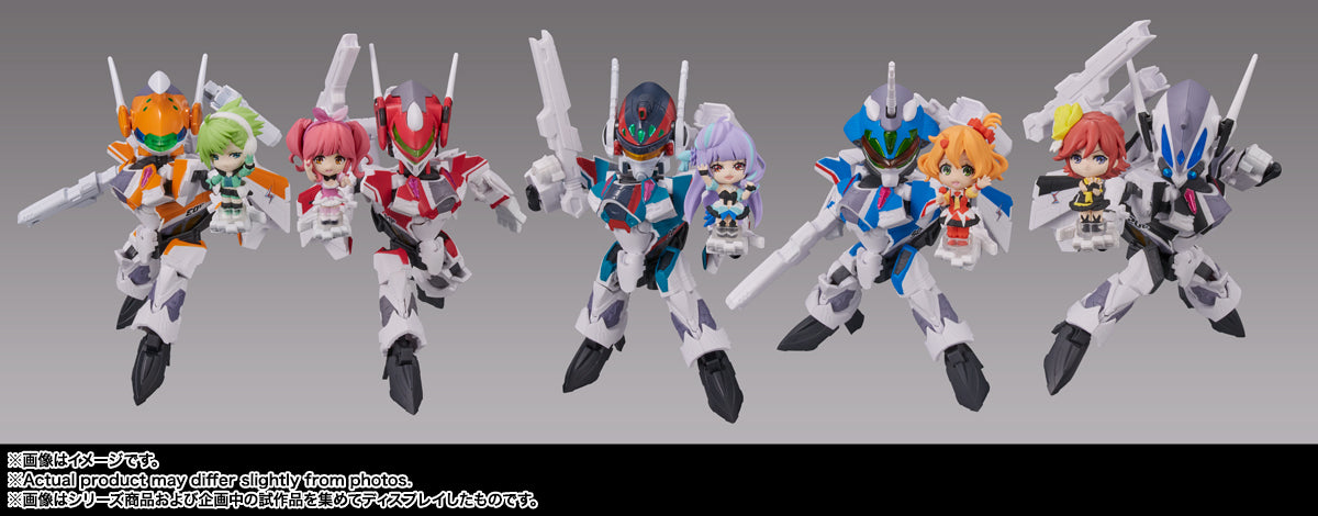 Tamashii Nations - Tiny Session - Macross Delta: VF-31F - Siegfried (Messer IHLEFELD Use) with Kaname Buccaneer