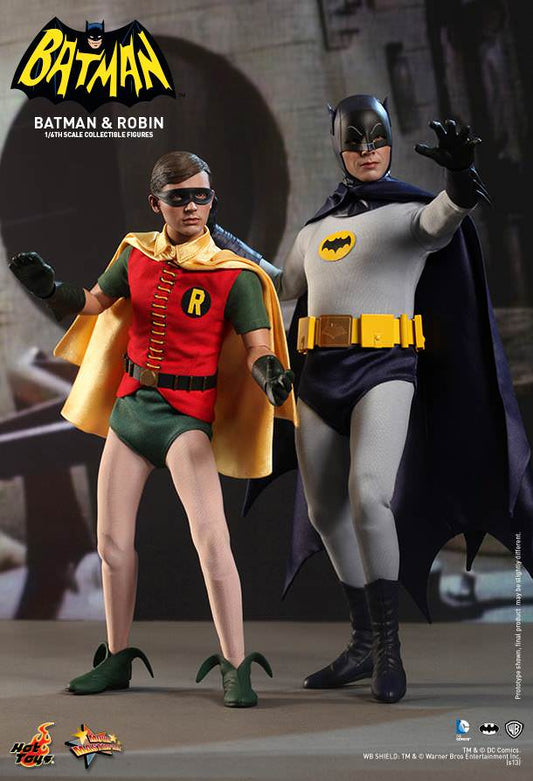 PRE-LOVED - HOT TOYS - MMS218 BATMAN (1966) & MMS219 ROBIN (1966) SET PACK