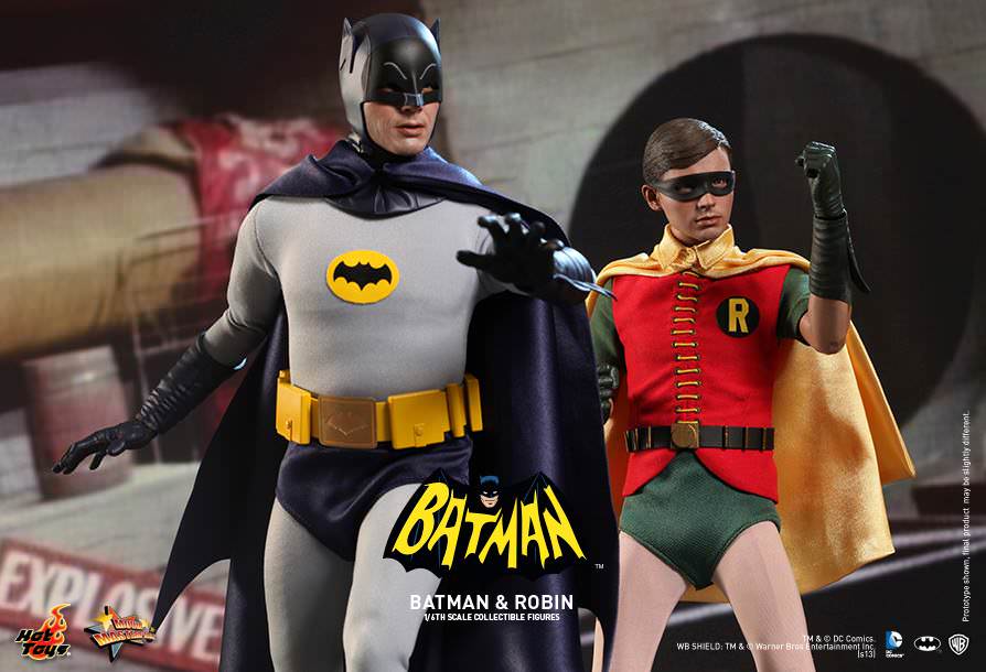 PRE-LOVED - HOT TOYS - MMS218 BATMAN (1966) & MMS219 ROBIN (1966) SET PACK