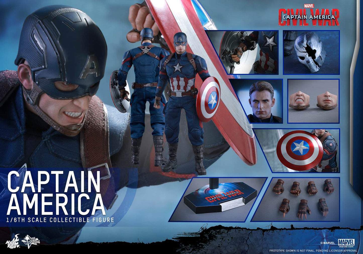 PRE-LOVED - Hot Toys - MMS350 - Civil War: Captain America