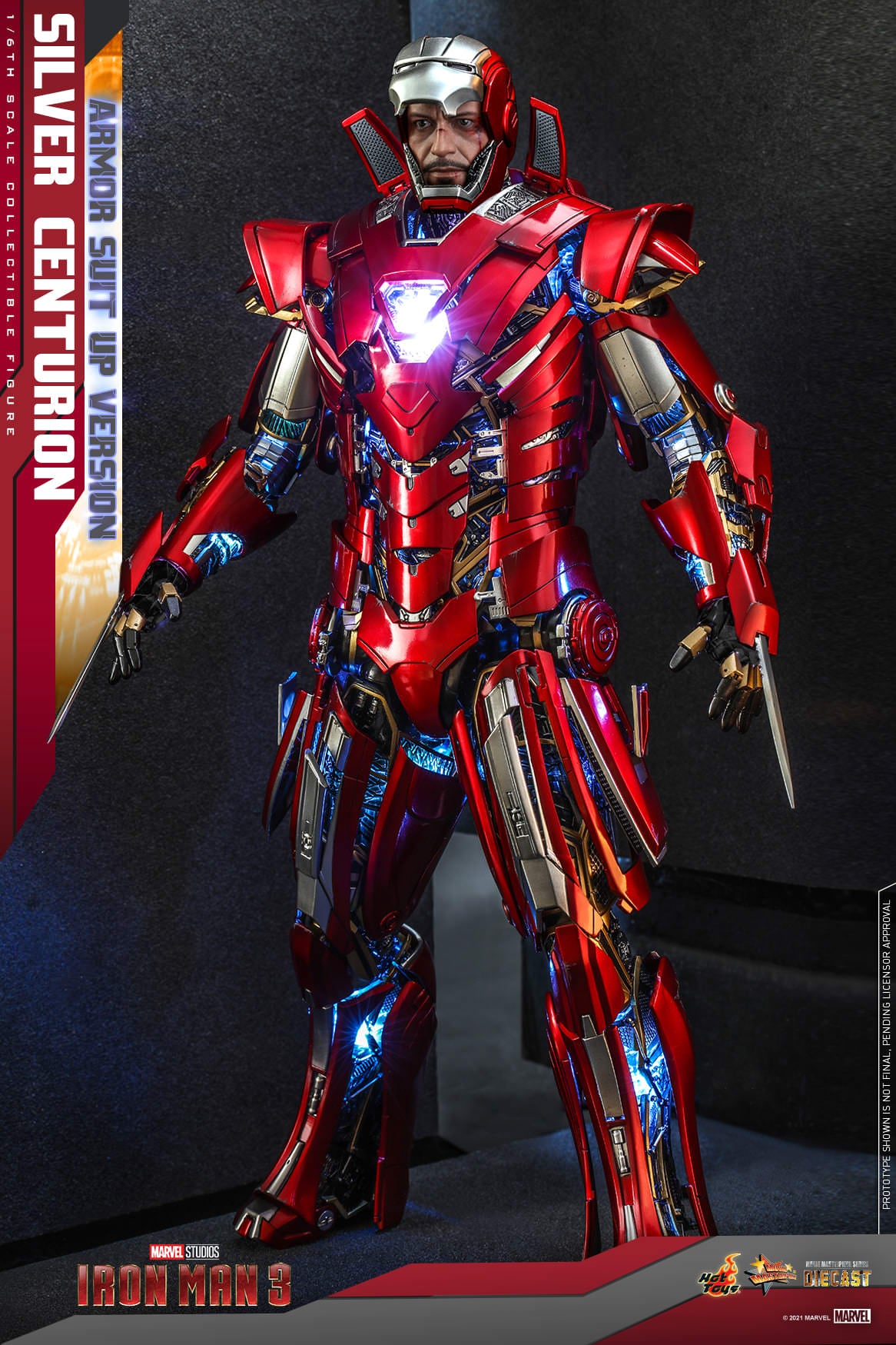 Hot Toys - MMS618D43: Iron Man 3 – Silver Centurion (Armor Suit Up) DIECAST