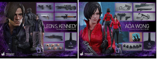 PRE-LOVED - Hot Toys - VGM021 and VGM022 - Resident Evil 4: Ada Wong and Leon S. Kennedy Set