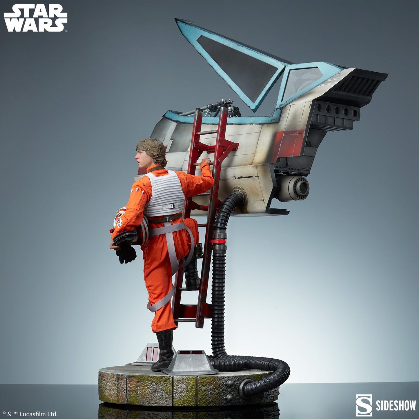 Sideshow Collectibles - Star Wars™: Luke Skywalker™ and X-Wing: Red Five, Standing By Premium Format