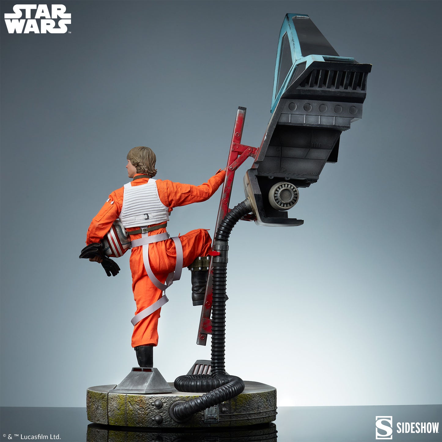 Sideshow Collectibles - Star Wars™: Luke Skywalker™ and X-Wing: Red Five, Standing By Premium Format