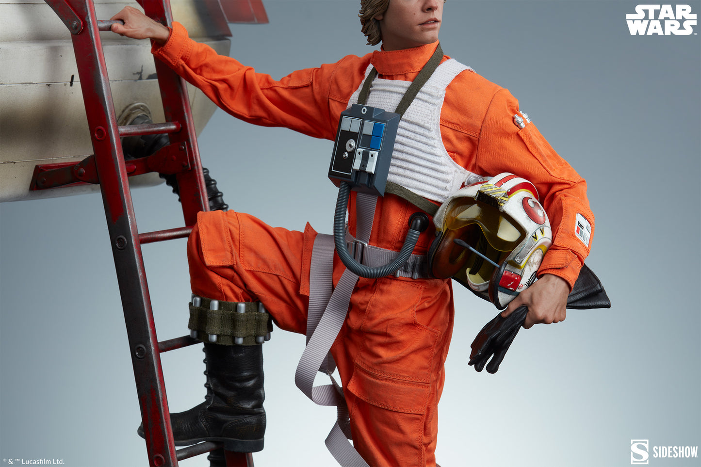 Sideshow Collectibles - Star Wars™: Luke Skywalker™ and X-Wing: Red Five, Standing By Premium Format