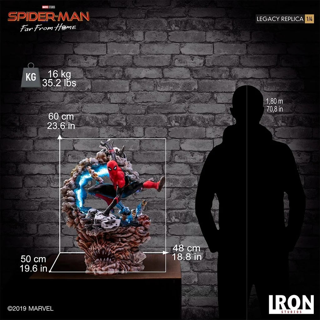 PRE-LOVED - Iron Studios - 905681 - 1/4 Scale Legacy Replica Spider-Man Far From Home Statue
