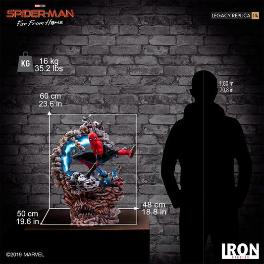 PRE-LOVED - Iron Studios - 905681 - 1/4 Scale Legacy Replica Spider-Man Far From Home Statue