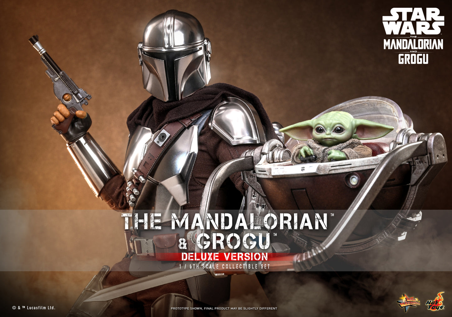Hot Toys - MMS872 - Star Wars: The Mandalorian & Grogu™ - The Mandalorian™ and Grogu™ (Deluxe Version) 1/6th scale Collectible Set Pre-order NOW