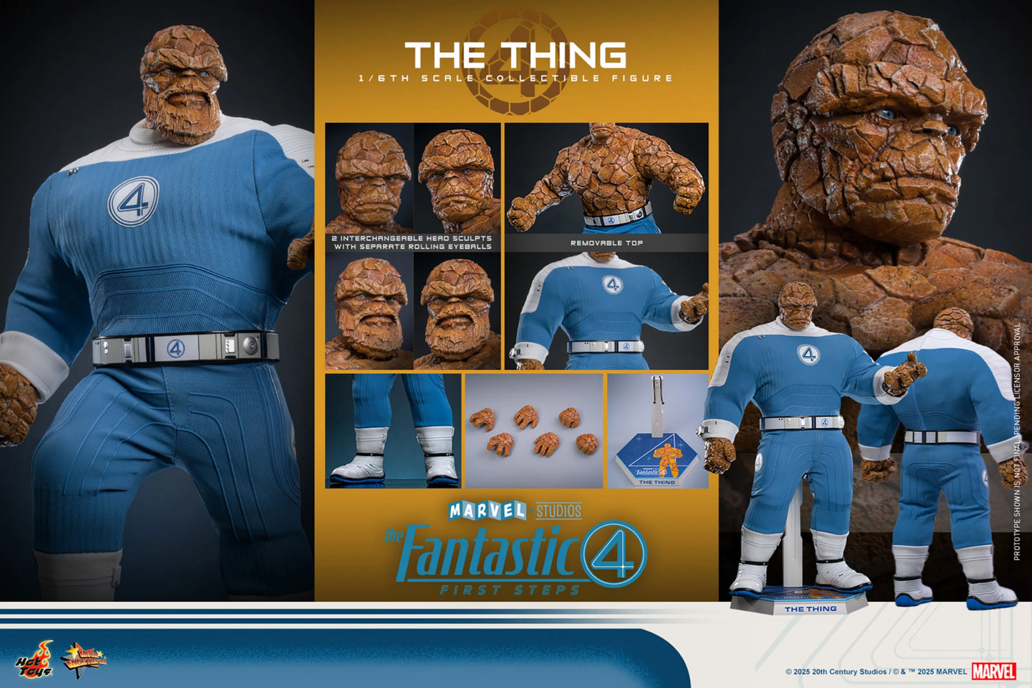 Hot Toys - The Fantastic Four: First Steps - MMS813: The Thing 1/6th Scale Collectible Figure