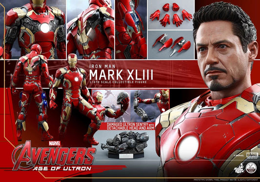 PRE-LOVED - Hot Toys - QS005 - Avengers: Age of Ultron: 1/4 Scale Iron Man Mark 43