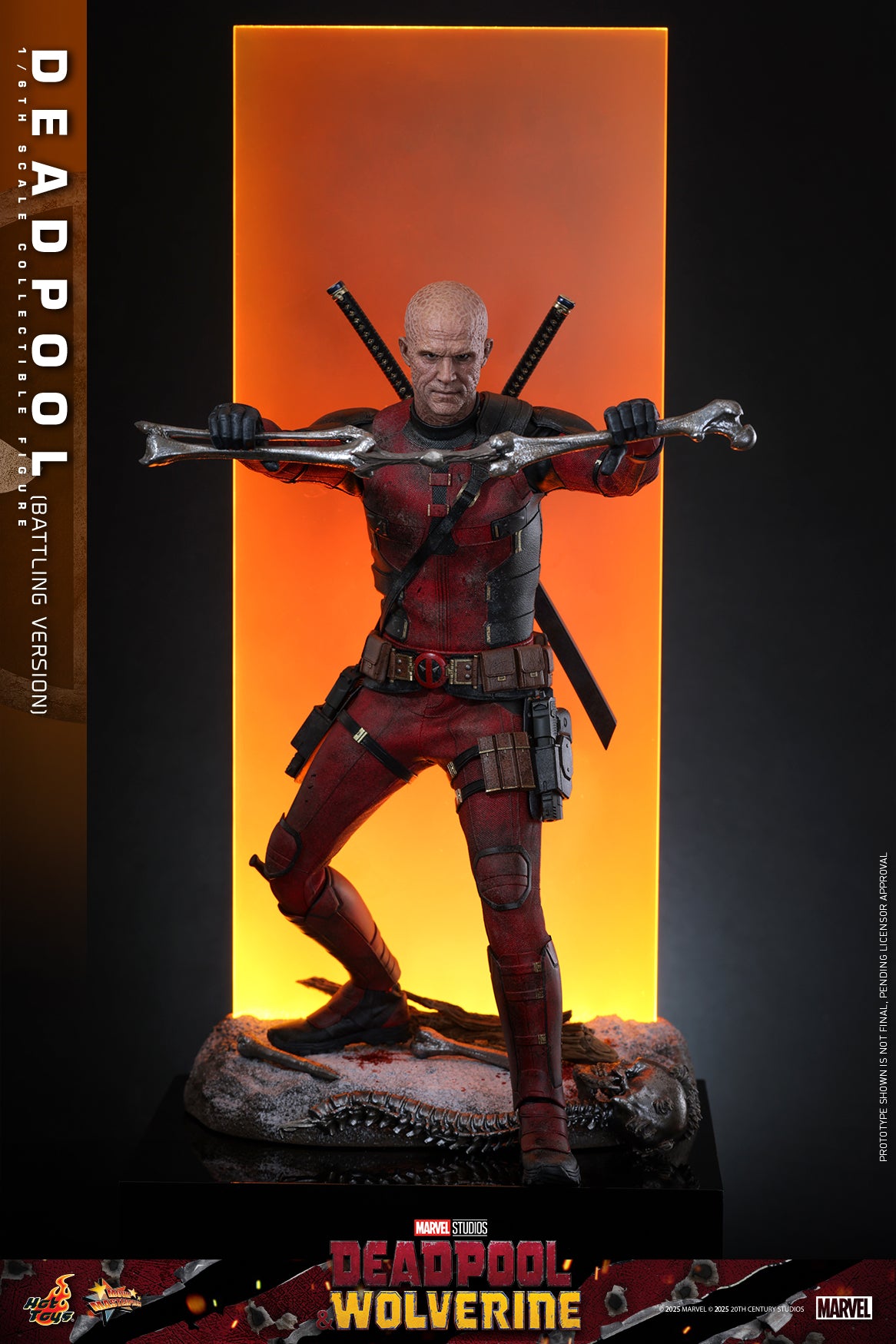 Hot Toys – MMS782 – Deadpool & Wolverine: 1/6th Scale Deadpool (Battling Version)