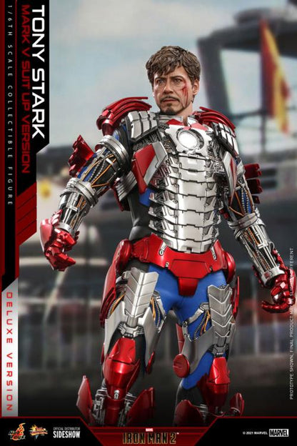 Hot Toys - MMS600 - Iron Man 2: Tony Stark (Mark V Suit Up Ver.) Deluxe