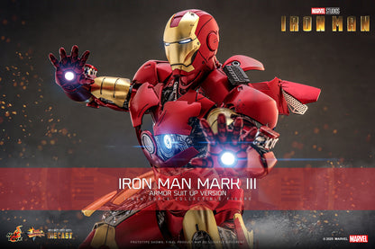 Hot Toys – MMS825D72 – Iron Man: Iron Man Mark III (Armor Suit Up Version) 1/6th scale Diecast Collectible Figure