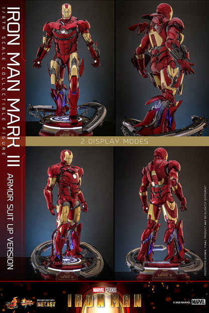 Hot Toys – MMS825D72 – Iron Man: Iron Man Mark III (Armor Suit Up Version) 1/6th scale Diecast Collectible Figure