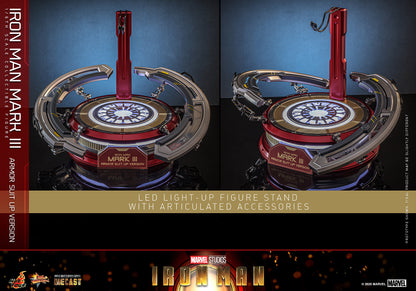 Hot Toys – MMS825D72 – Iron Man: Iron Man Mark III (Armor Suit Up Version) 1/6th scale Diecast Collectible Figure