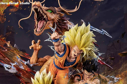 Hero Belief Studio - Dragon Ball Z: 1/6th Scale SS3 Goku, Gohan and Goten Dragon Fist GK Statue
