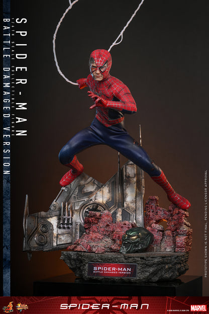 Hot Toys - MMS859 - Spider-Man (2002): Spider-Man (Battle Damaged Ver.) 1/6th Scale Collectible Figure For Pre-order NOW