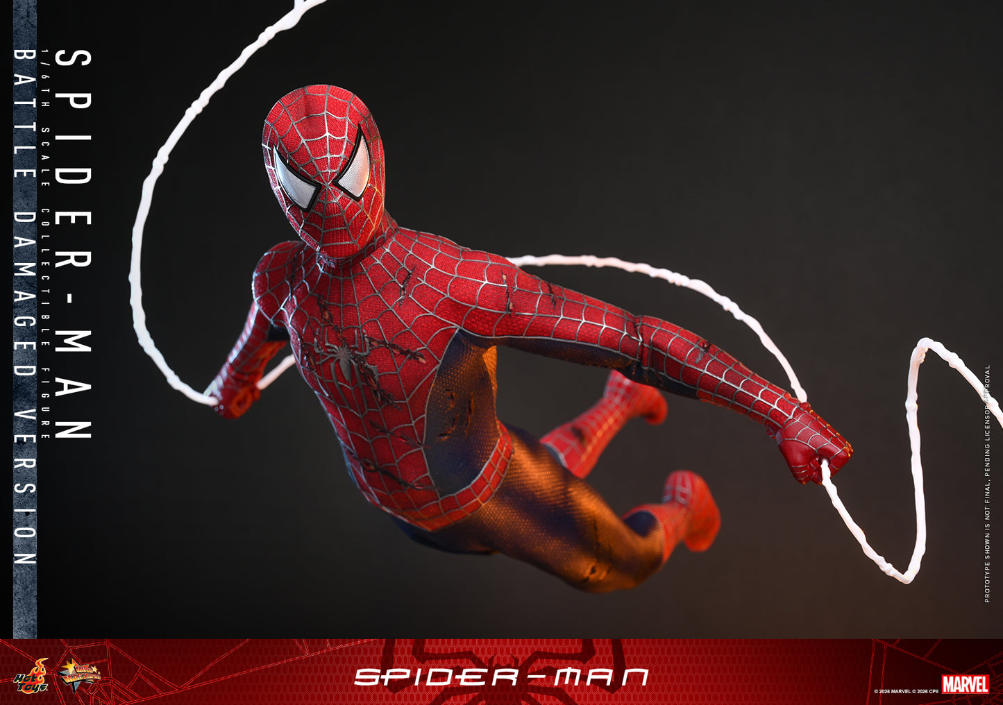 Hot Toys - MMS859 - Spider-Man (2002): Spider-Man (Battle Damaged Ver.) 1/6th Scale Collectible Figure For Pre-order NOW