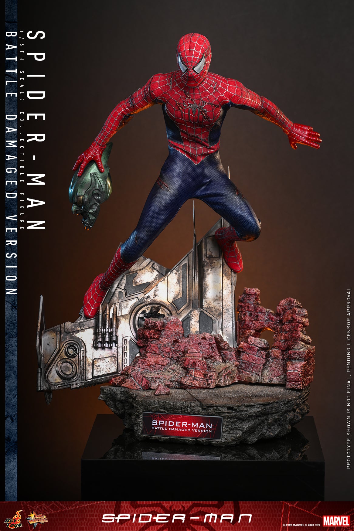 Hot Toys - MMS859 - Spider-Man (2002): Spider-Man (Battle Damaged Ver.) 1/6th Scale Collectible Figure For Pre-order NOW