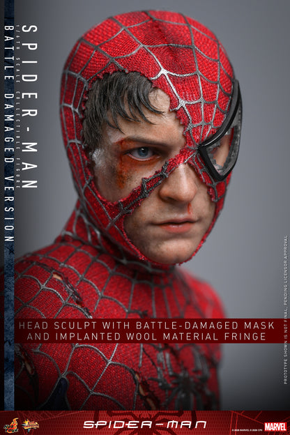 Hot Toys - MMS859 - Spider-Man (2002): Spider-Man (Battle Damaged Ver.) 1/6th Scale Collectible Figure For Pre-order NOW