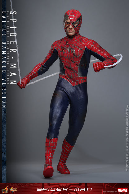 Hot Toys - MMS859 - Spider-Man (2002): Spider-Man (Battle Damaged Ver.) 1/6th Scale Collectible Figure For Pre-order NOW