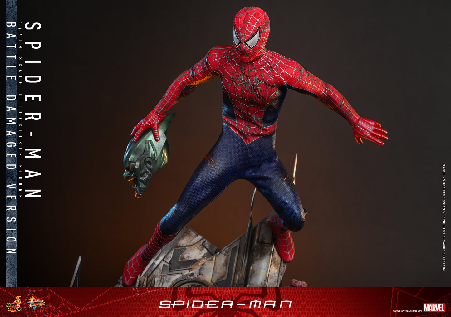 Hot Toys - MMS859 - Spider-Man (2002): Spider-Man (Battle Damaged Ver.) 1/6th Scale Collectible Figure For Pre-order NOW